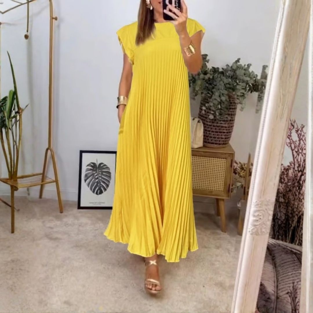 Sheila™ | Elegant Pleated Maxi Dress
