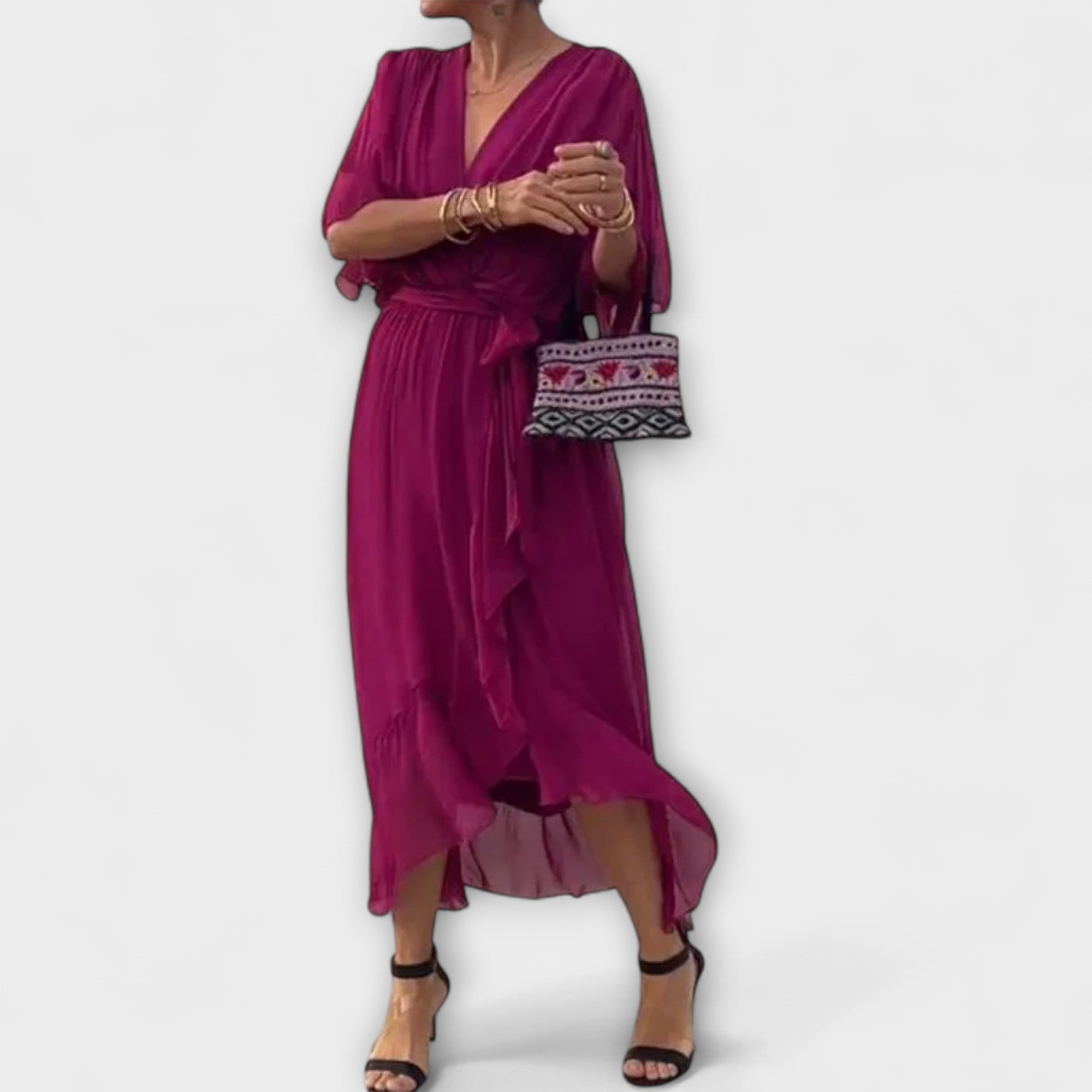 Sierra™ | Soft Elegance V-Neck Dress