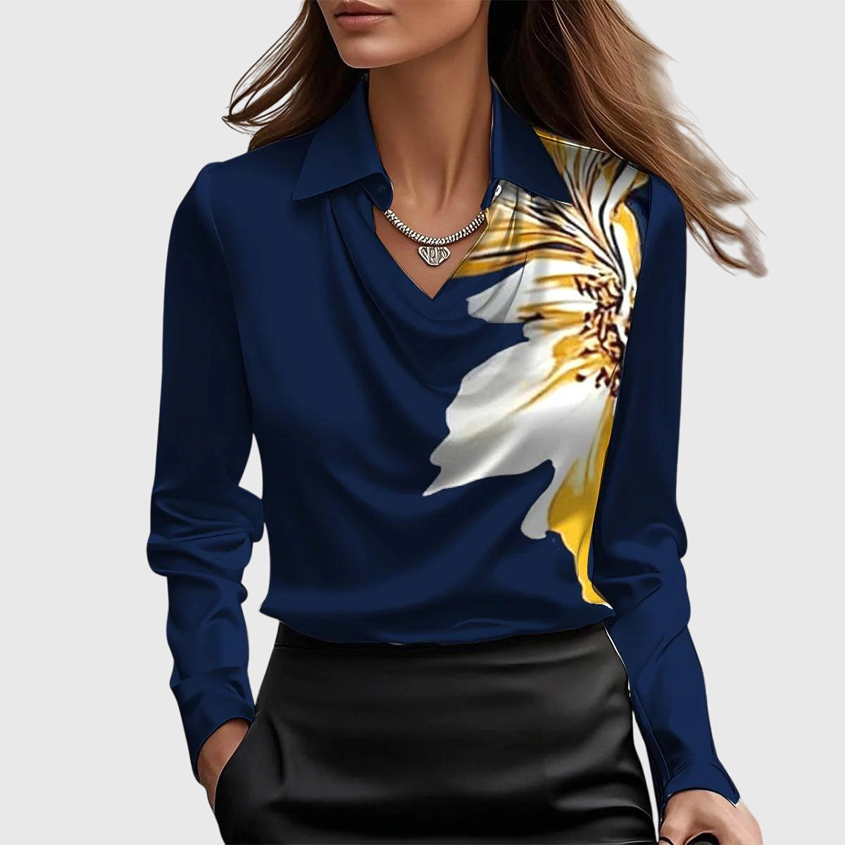 Theresa™ | Elegant Collar Blouse