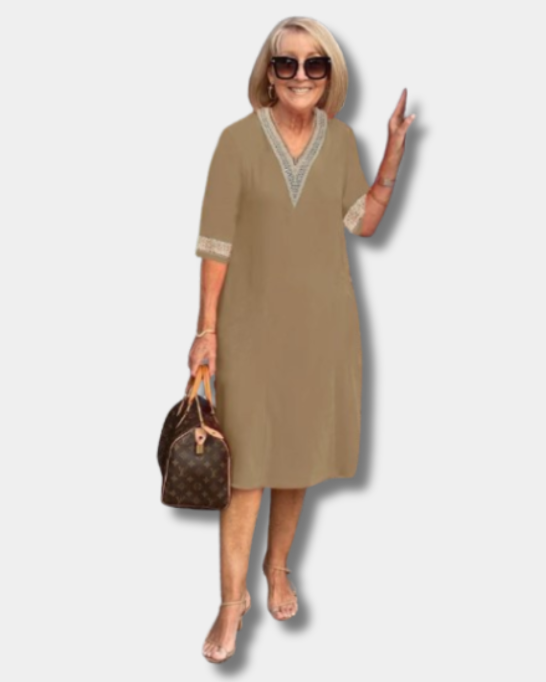 Mira™  | Elegant V-neck Dress