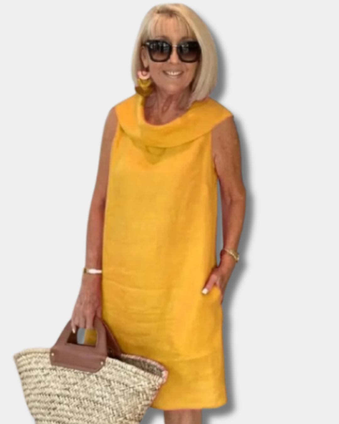 Natasha™ |  Elegant Ruffle Collar Dress