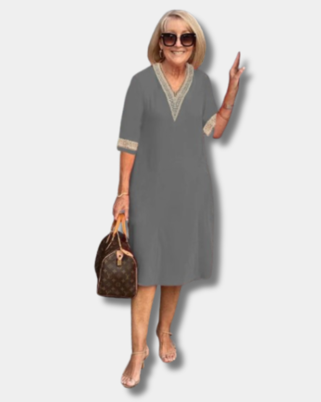 Mira™  | Elegant V-neck Dress
