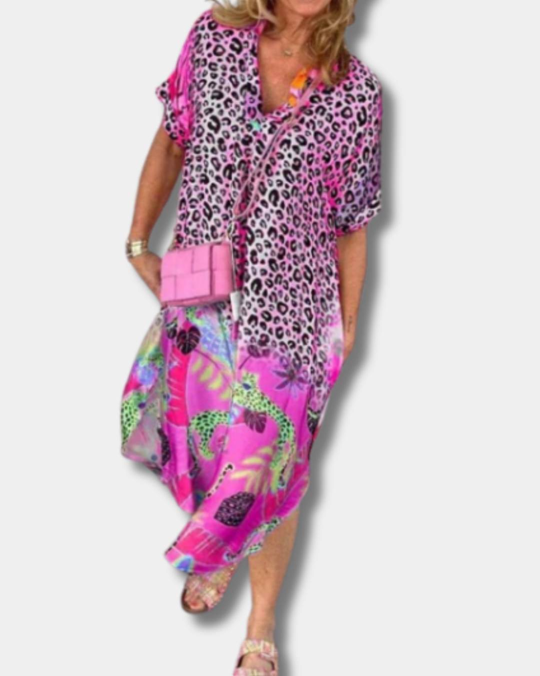 Keith™  | Chic Leopard Print Dress