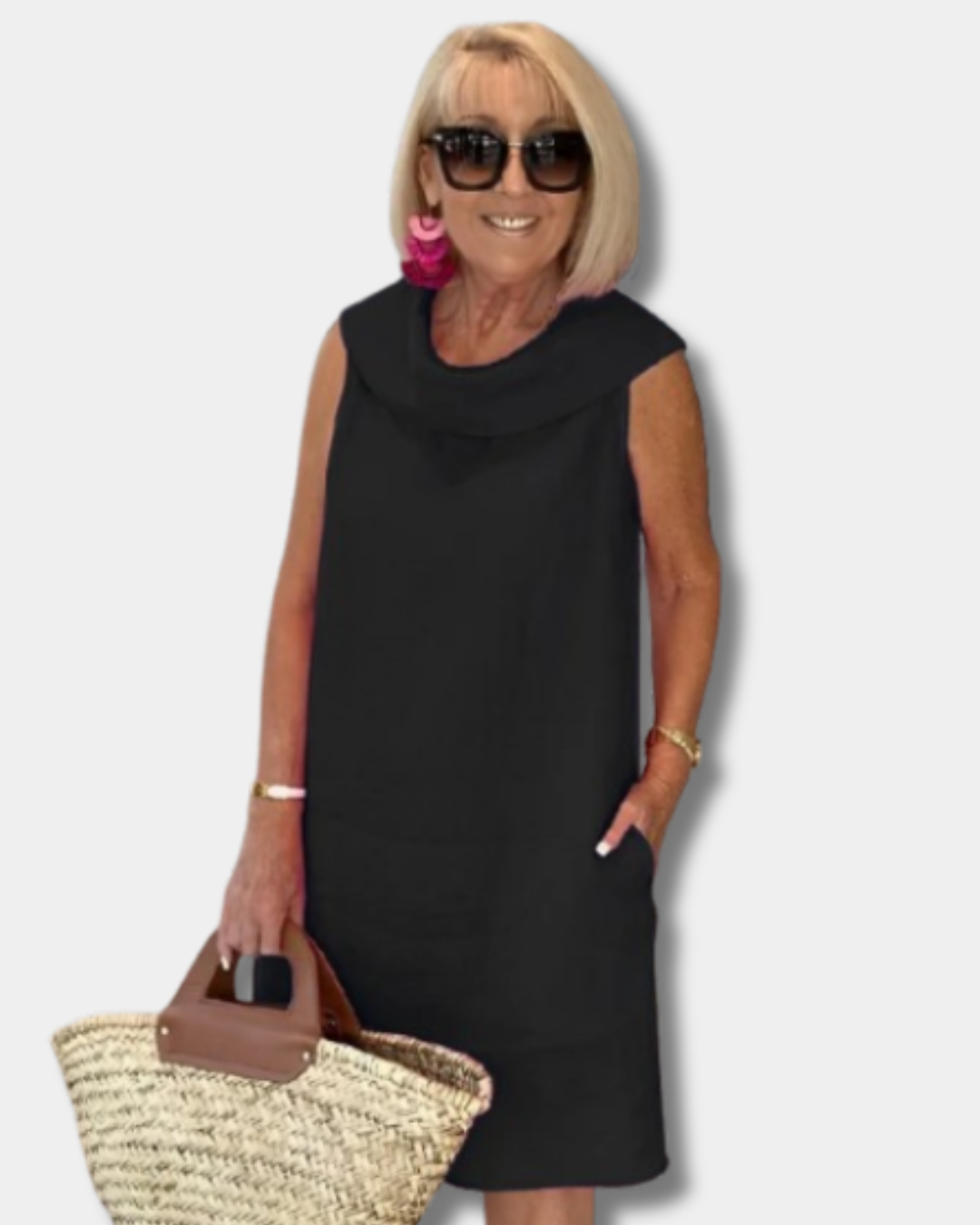 Natasha™ |  Elegant Ruffle Collar Dress