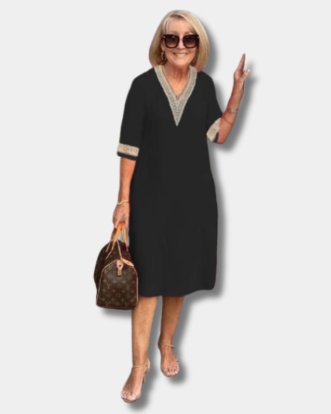 Mira™  | Elegant V-neck Dress