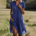 Lori™ | Flowy V-Neck Midi Dress