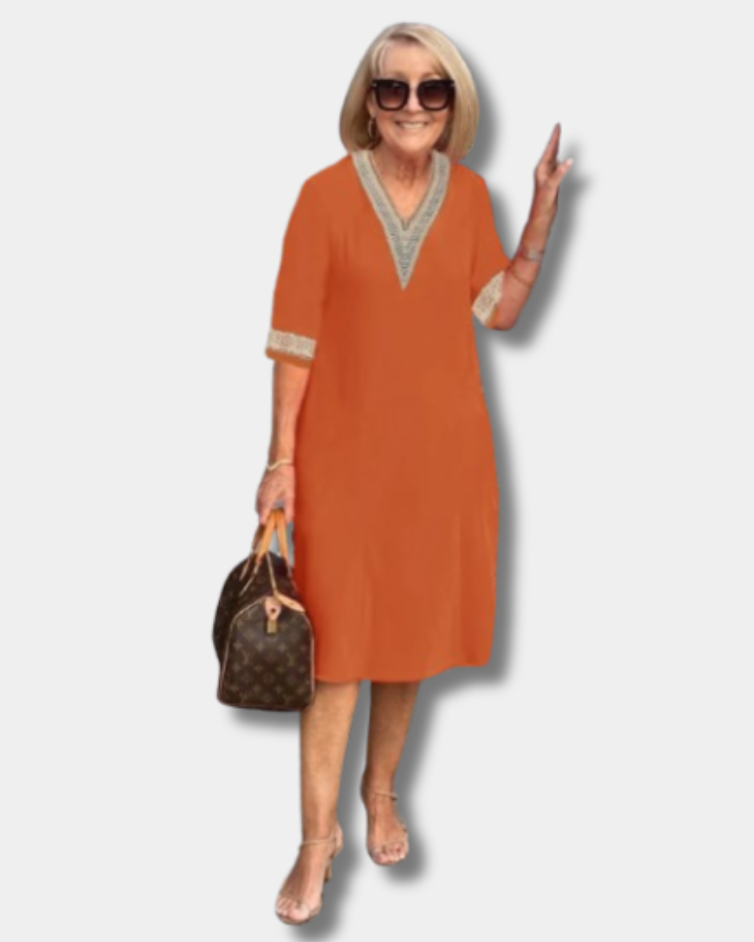 Mira™  | Elegant V-neck Dress