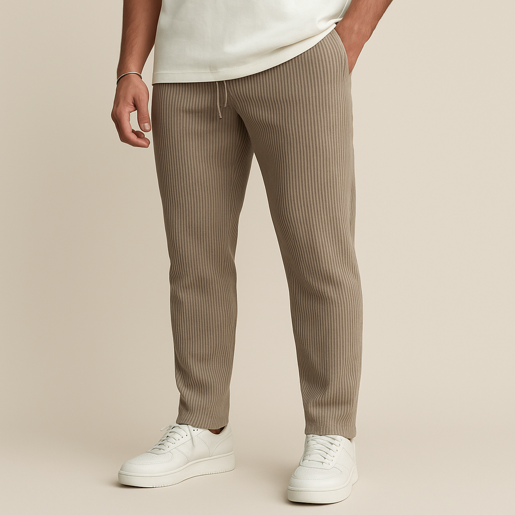Oscar - Ribbed Tube Leg Trousers