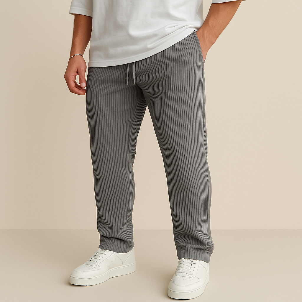 Oscar - Ribbed Tube Leg Trousers