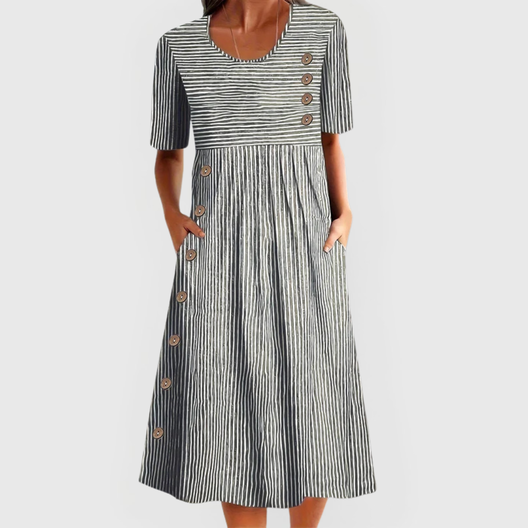 Frances™ | Relaxed Stripe Midi Dress