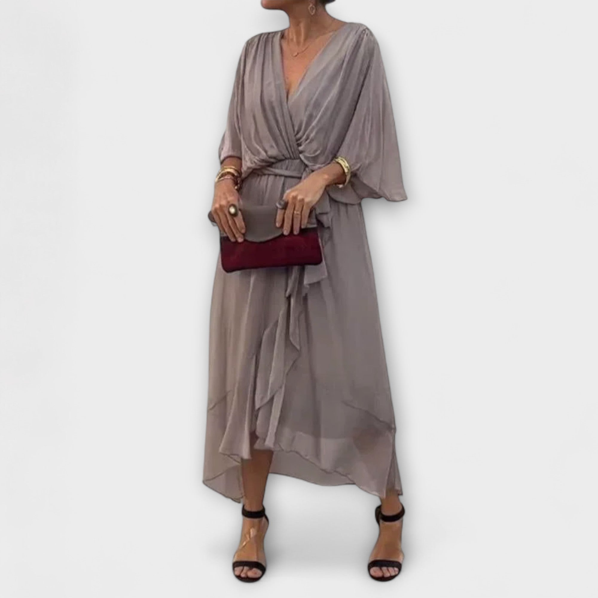 Sierra™ | Soft Elegance V-Neck Dress