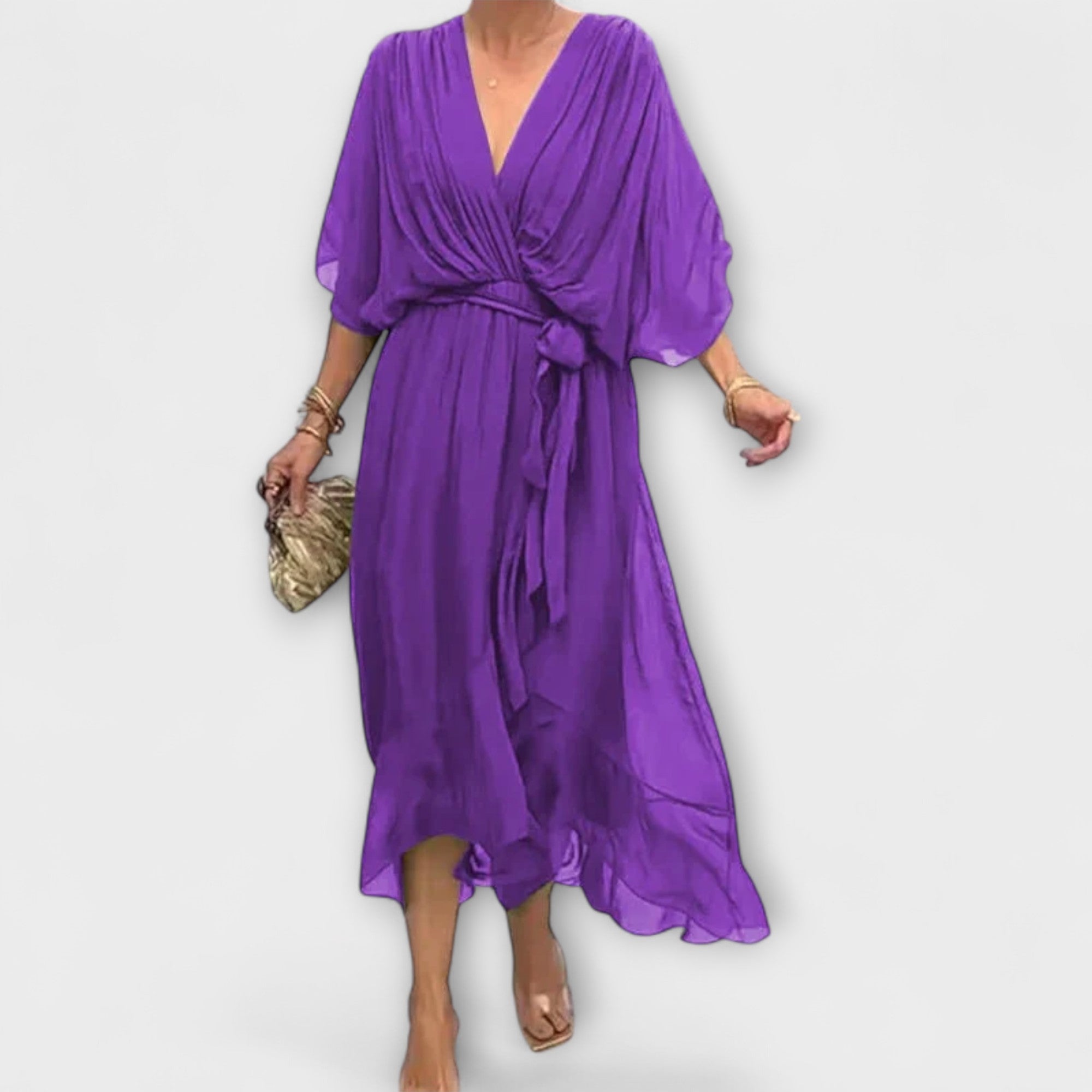 Sierra™ | Soft Elegance V-Neck Dress