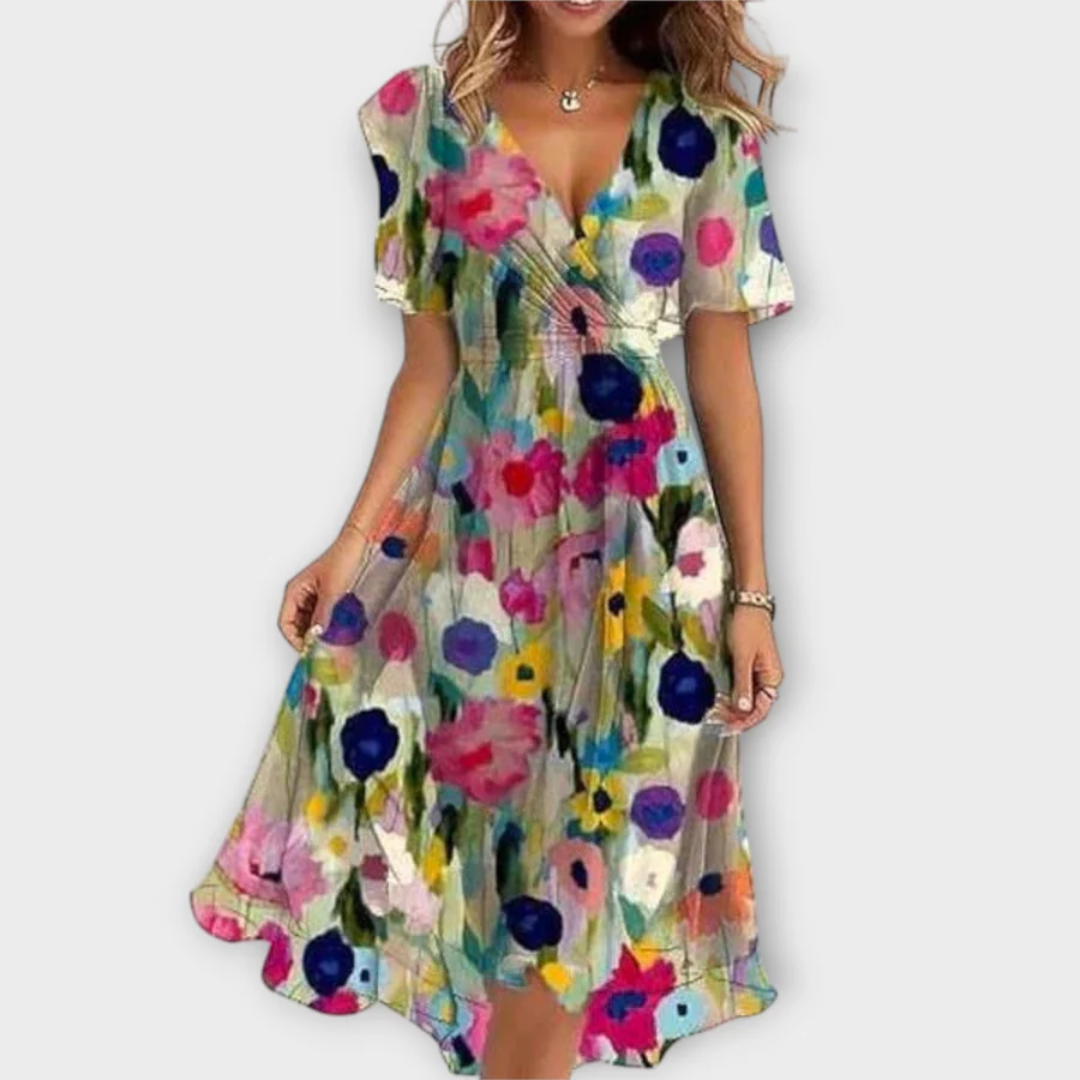 Gail™ | Flowy Floral Midi Dress