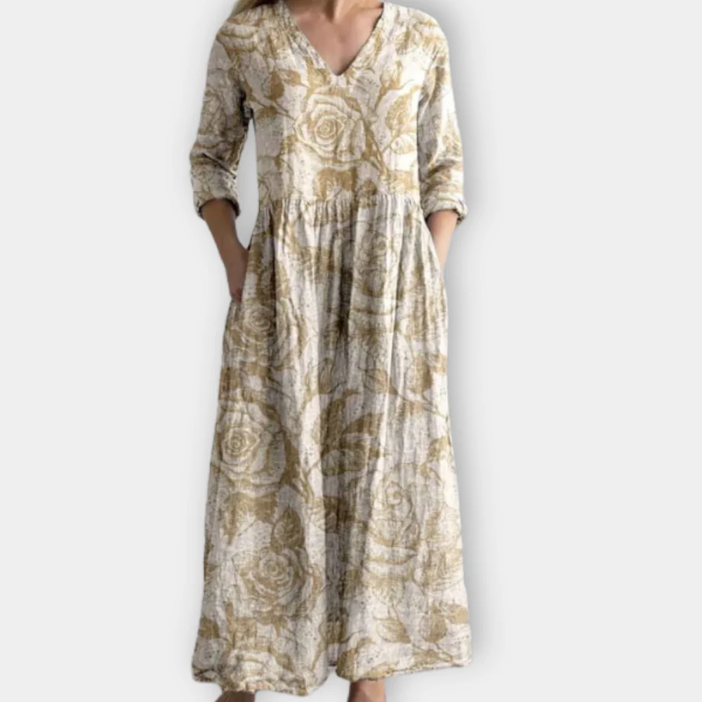 Lustrous - Chic Flowy Bohemian Summer Dress