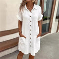 Beverly™ | Flowy Button Midi Dress