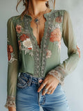 Colleen™ | Embroidered Floral Lace Blouse