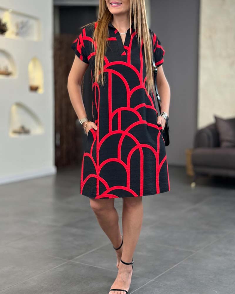 Arlene™ | Elegant Printed Midi Dress