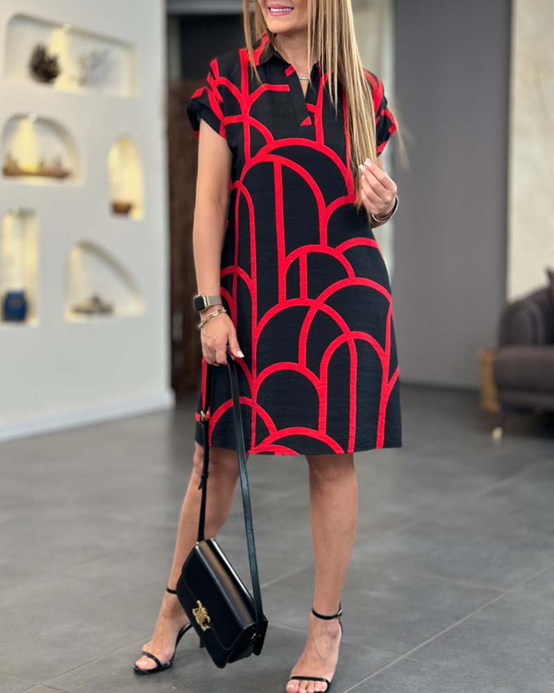 Arlene™ | Elegant Printed Midi Dress