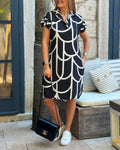 Arlene™ | Elegant Printed Midi Dress